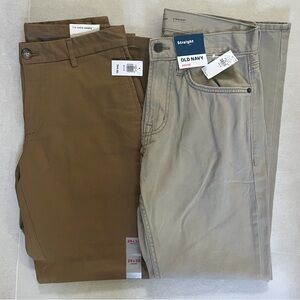 NWT Old Navy Men's Pants- Brown and Gray